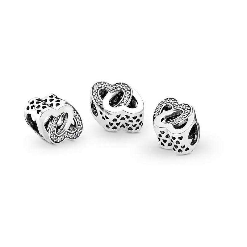 Pandora Entwined Love Charm Ireland - Sterling Silver/Cubic Zirconia - 513087QJL